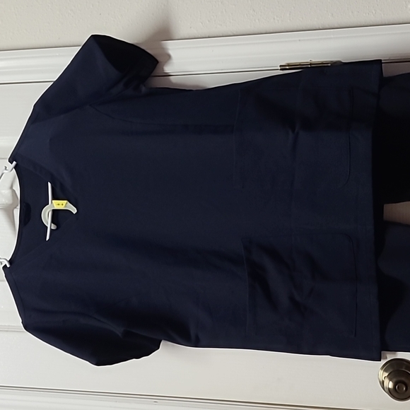 Scrubs set Noflik Women's XL Anti-Wrinkle Soft Stretch V Neck Navy Blue FIGS st - Picture 3 of 10